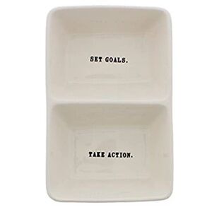 Rae Dunn bowl divided‎ trinket tray NWOT